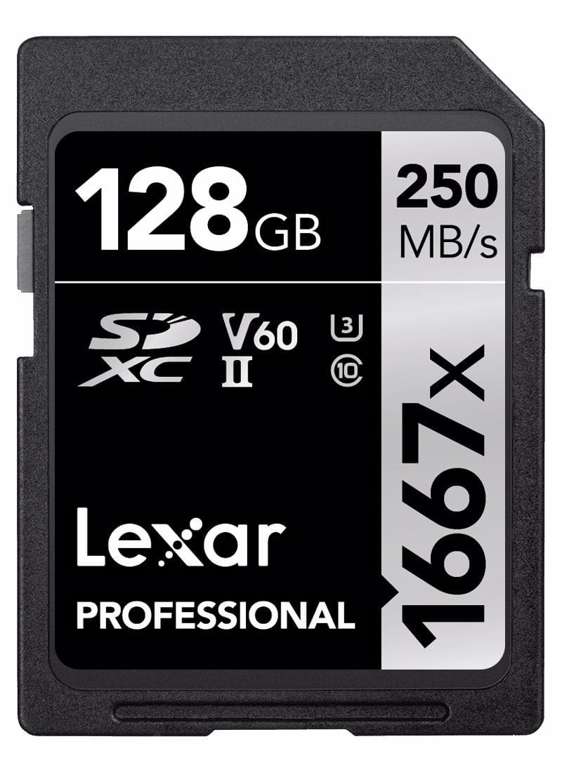 Lexar PRO SDXC 1667X UHS-II U3 (V60) R250/W120 128GB