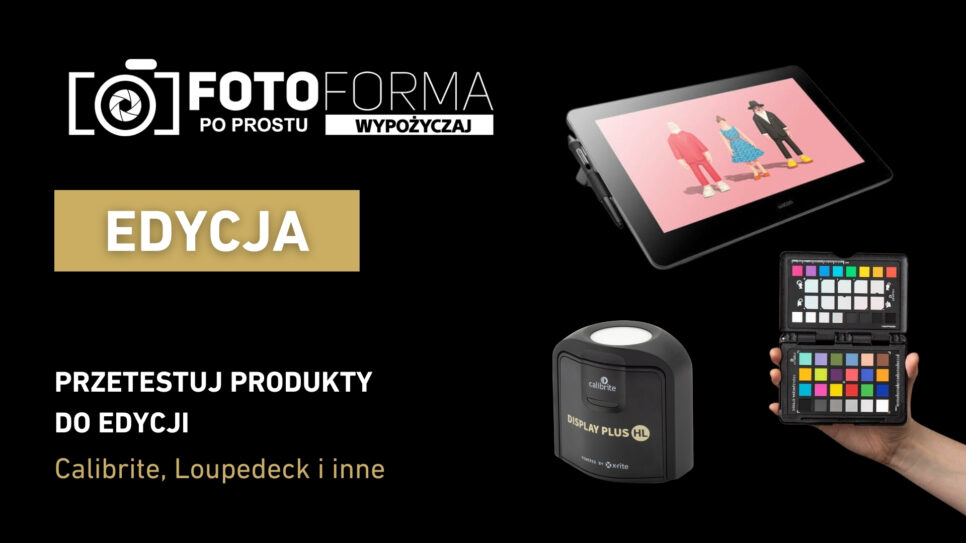 Edycja i postprodukcja - kalibratory, tablety graficzne, kolorcheckery, konsole i klawiatury do edycji foto i video. Wypożyczalnia Fotoforma.