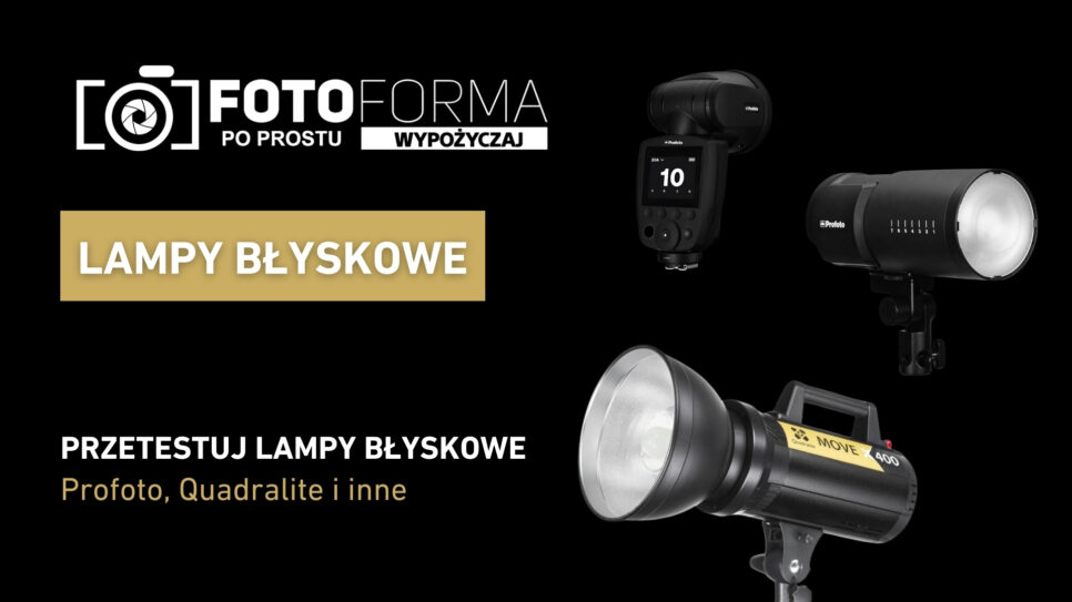 Lampy błyskowe Profoto, Quadralite, reporterskie i studyjne. Wypożyczalnia Fotoforma.