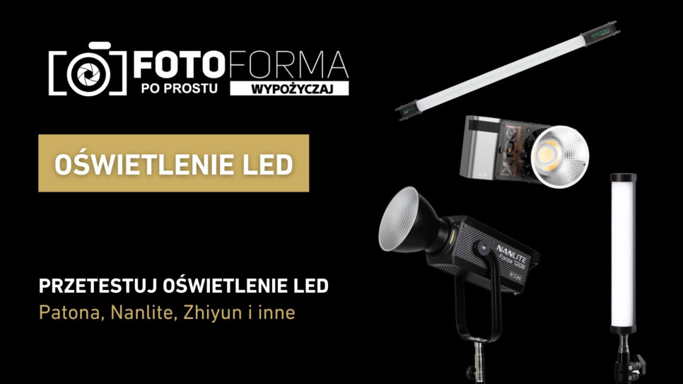 Oświetlenie LED Nanlite, Pavotube, Patona, Godox. Panele, tuby, softboxy. Wypożyczalnia Fotoforma,.